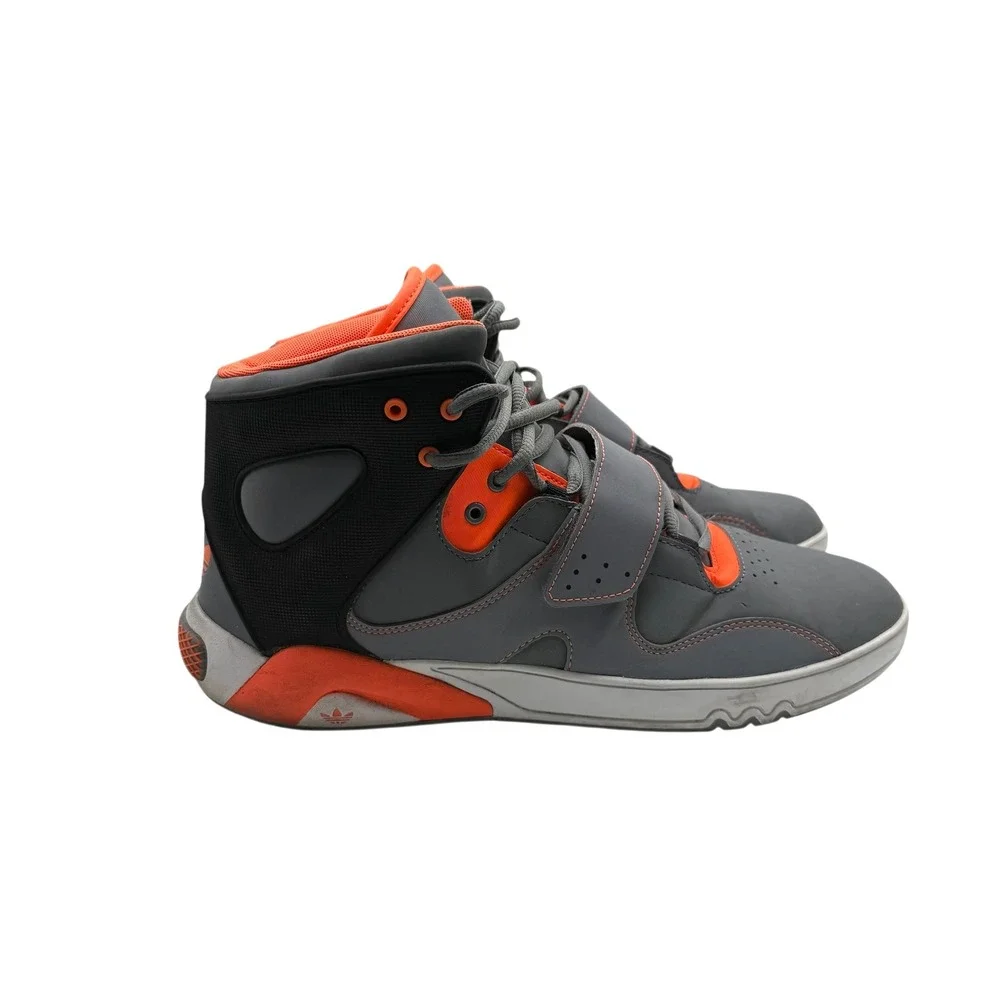 Adidas Originals Roundhouse Mid Gray Orange Black‎ Mens Sneakers Size 9.5
